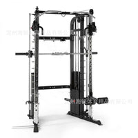 Light Commercial Multi-functional Smith Machine Squat Rack with Pec Deck Fly and Leg Press for Home Gym Strength Training