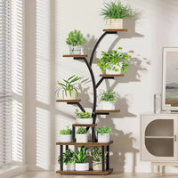Multi-Tier Wrought Iron Plant Stand for Indoor Home Decor