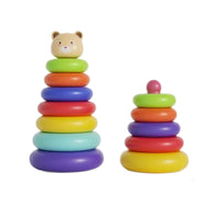Baby Stacking Rings Educational Toy Set with Optional Bee Slider or Suction Spinner for Toddlers