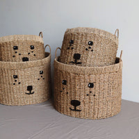 Wholesale Vietnamese Pastoral Woven Storage Basket for Living Room and Bedroom