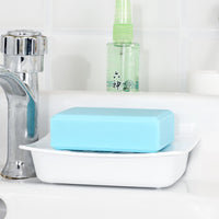 Japanese Imported Double-Layer Soap Dish with Drain, Punch-Free Wall Mount for Bathroom