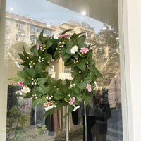 Artificial Floral Wreath for Front Door Wall Window Farmhouse Decor