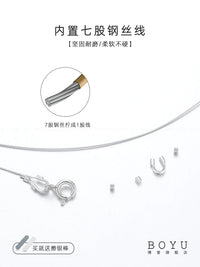 S925 Sterling Silver Pearl DIY Bracelet Necklace Beading Wire and Clasp Set