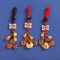 Chinese Style God of Wealth Keychain Lucky Charm for Phones and Cars