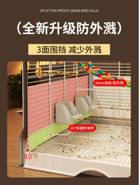Bird Cage Parrot Cage Home New Splash-Proof Transparent Cockatiel Peony Sun Conure Special Extra Large Luxury Villa