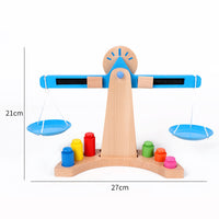 Montessori Wooden Balance Scale for Kids Early Education Math Learning Toy