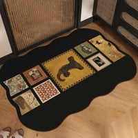 Diatomaceous Earth Non-Slip Bathroom Mat, Super Absorbent & Quick Dry, Mid-Century Modern Style