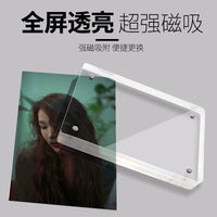 Acrylic Magnetic Photo Frame Double-Sided Transparent Display Stand for Pictures and Art