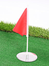 HOW TRUE Golf Putting Green Flagstick with Stainless Steel Hole Cup Base and Red Flag