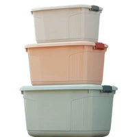 Household Thickened Storage Box with Lid, Large Capacity Plastic Organizer for Books, Clothes, Toys, Dormitory Use