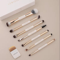 Luvia Magic Box 3-Fold Portable Mini Travel Makeup Brush Set with Eyeshadow Brush