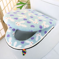Toilet Seat Cover 2-Pack, Zippered, Thickened Plush, Warm, Universal for All Seasons