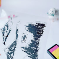 Sun and Snow Mountain Clear Silicone Stamp for DIY Crafts and Kids' Stationery