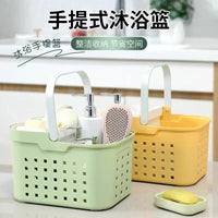 Portable Shower Caddy Basket with Drainage Holes for Bathroom Dormitory Toiletries Storage