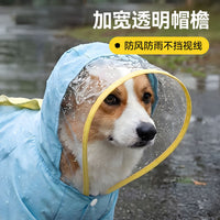 Full-Coverage Dog Raincoat with Leash Ring for Small Dogs