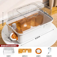 Portable Hamster Cage Panoramic Transparent Double-Layer Luxury Golden Bear Flower Branch Rat Nest Extra Large Villa