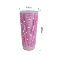 20oz Rhinestone Bluetooth Speaker Stainless Steel Insulated Tumbler with Handle, Double-Wall Vacuum Car Cup