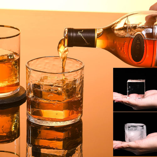 Large 8-Cavity Silicone Ice Cube Tray for Whiskey & Cocktails