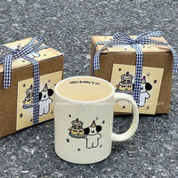 Cute Cartoon Puppy Birthday Cake Mug with Spoon, High Aesthetic Value, Home Gift for Festivals