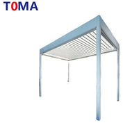 Waterproof Adjustable Louvered Roof Pergola with Electric Aluminum Alloy Blinds for Patio Garden