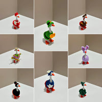 Hand-Knitted 7-Inch Goose Figurine Outfits - Holiday & Seasonal Costumes for Desktop Goose Decor