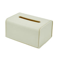 Faux Leather Tissue Box Cover for Home and Office, Dustproof Rectangular Tissue Holder