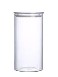 Glass Food Storage Jar with Lid for Tea, Grains, and Dry Goods