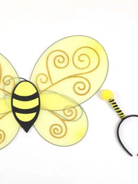 Christmas Cartoon Bee Wings Headband Set Party Costume Cute Angel Wings Prop
