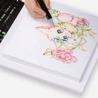 250g Square Thick Black White Kraft Cardboard Paper for Painting Hand-drawing Art Training Chinese Painting Handicraft