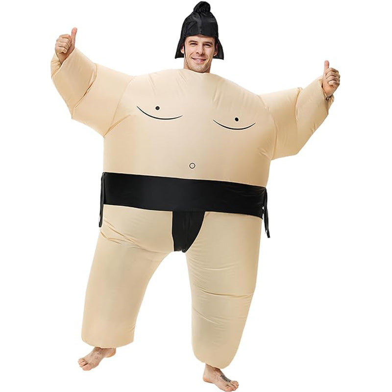 Inflatable Sumo Wrestler Costume for Adults and Kids - Funny Halloween Fancy Dress