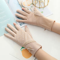 Women's UV Protection Fingerless Driving & Cycling Gloves with Touchscreen Capability