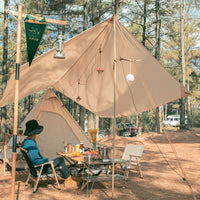 Three Little Donkeys Outdoor Indian Pyramid Tent with Rainproof Tarp for Camping and Glamping