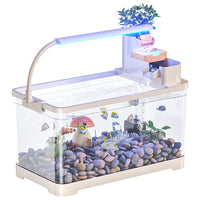 Desktop Ecological Oxygen-Generating Aquarium with Ancient Filtration System for Home Living Room