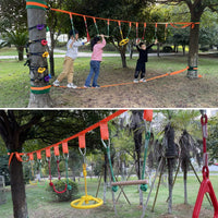 Kids Outdoor Climbing Sensory Training Equipment Gymnastics Rings Balance Toy