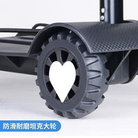 Foldable Portable Shopping Cart with Silent Wheels, Heavy-Duty Utility Cart for Groceries and Hauling