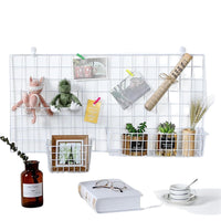 Wall-Mounted Mesh Storage Basket Shelf for Bathroom and Home Organization