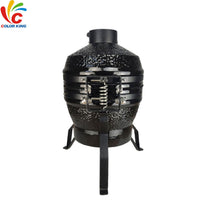 13-inch Ceramic BBQ Grill for Home Outdoor Use, Portable Tabletop Smoker for Villa Patio