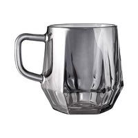 MU Modern Japanese Glass Cup Set with Handle or Handleless Options and Storage Rack