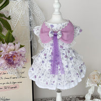 Pet Princess Dress Purple Blueberry Sweet Puffy Skirt for Small Dogs and Cats