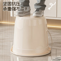 Clear Plastic Water Bucket with Handle, Thickened Large Capacity for Laundry, Bath, and Storage