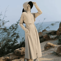 Women's Summer UV Protection Sun Protection Jacket with Waist Cinch for Outdoor Activities