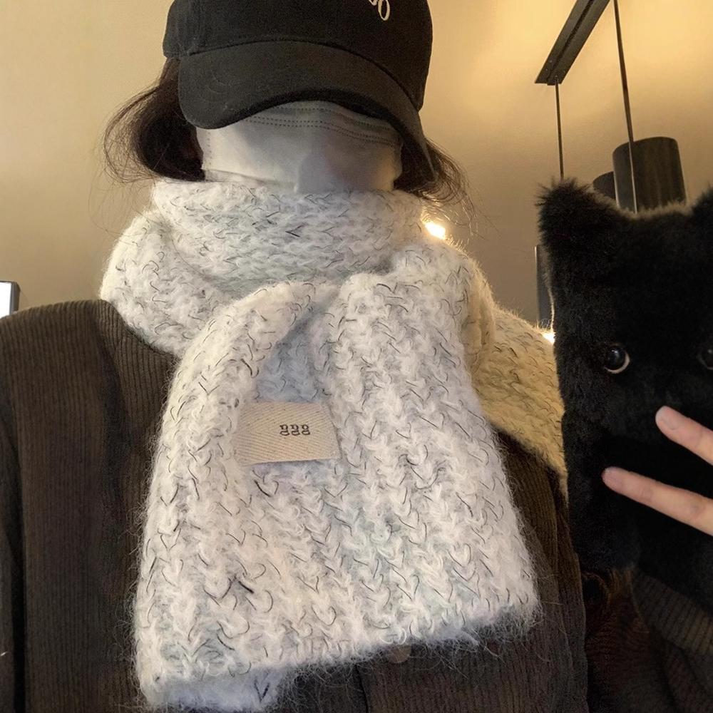 2024 New Wool Blend Knitted Scarf for Women, Thickened Warm Winter Neck Warmer