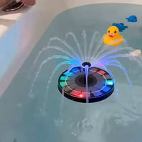 Mini Solar Fountain with LED Lights for Ponds, Bird Baths, and Kids' Play