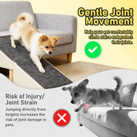 Pet Stairs Wooden Ramp for Dogs, Two-in-One Sofa Footstool Indoor Pet Ladder