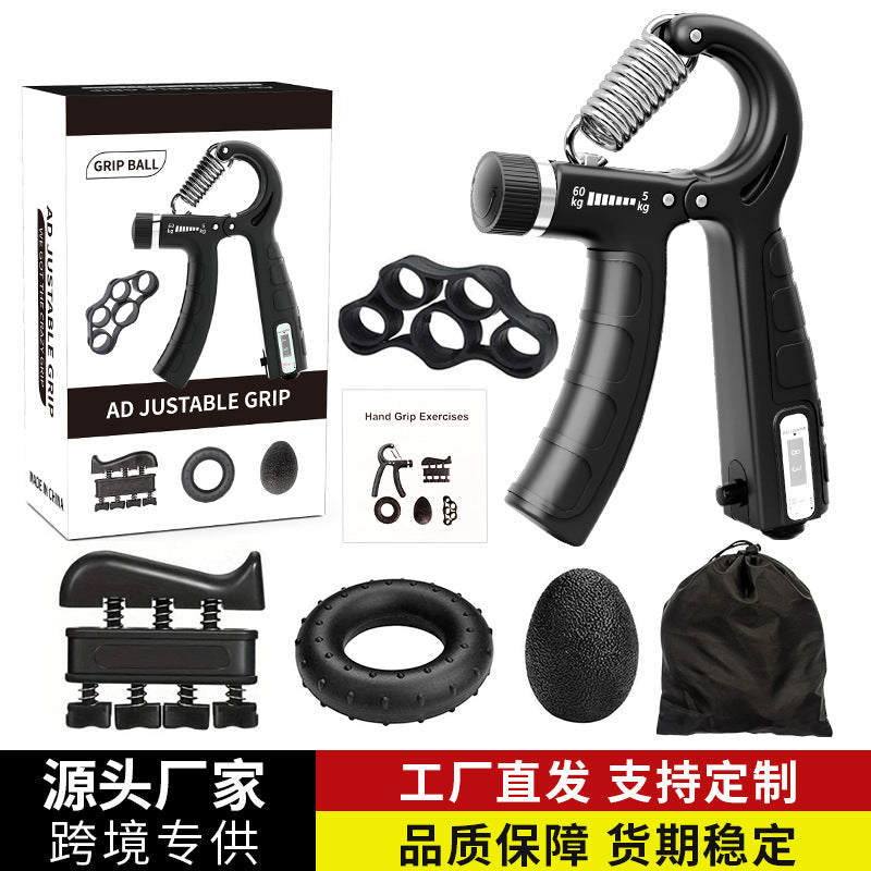 Adjustable Hand Grip Strengthener Kit with Finger Exerciser and Wrist Strengthener