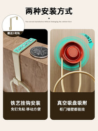 Suction Cup Hat Rack Door Back Scarf Hanger No-Drill Hat Display Stand Bag Organizer