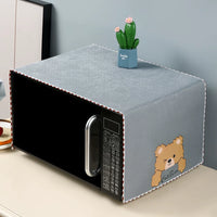 Refrigerator Microwave Oven Dust Cover with Storage Pockets
