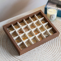 Walnut Grain Jewelry Display Tray for Rings, Earrings, and Small Ornaments
