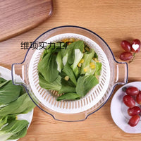 Manual Salad Spinner and Vegetable Dryer for Kitchen Use