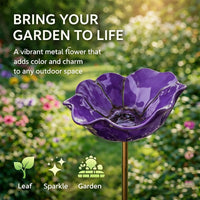 Outdoor Wrought Iron Flower Bird Feeder for Garden & Patio Decoration